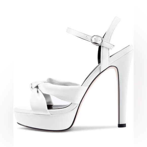 Aachcol Women Platform Peep Open Toe Ankle Strap Slingback Stiletto High Heels - Picture 3 of 8